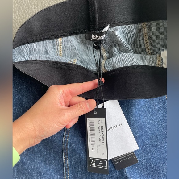 Just Cavelli logo waistband denim leggings - Picture 4 of 7